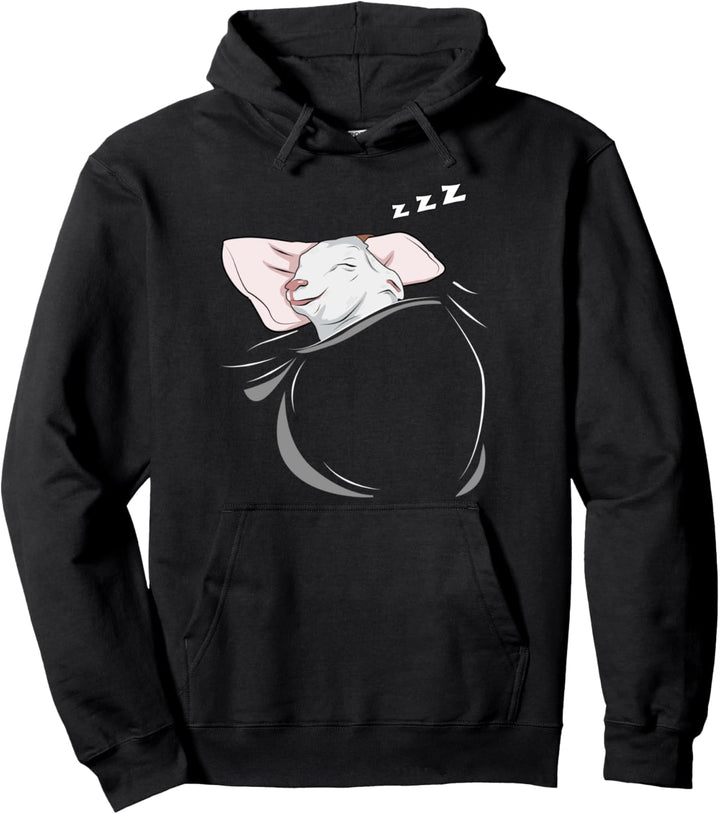 Ziege schläft Schlummer Schlafanzug Oberteil Geschenk Ziege Pullover Hoodie