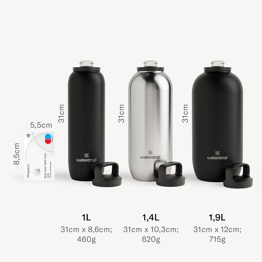 waterdrop® All Purpose Thermosflasche 1.9L, isolierte Edelstahl Trinkflasche, 24h kalt - 6h/12h heis