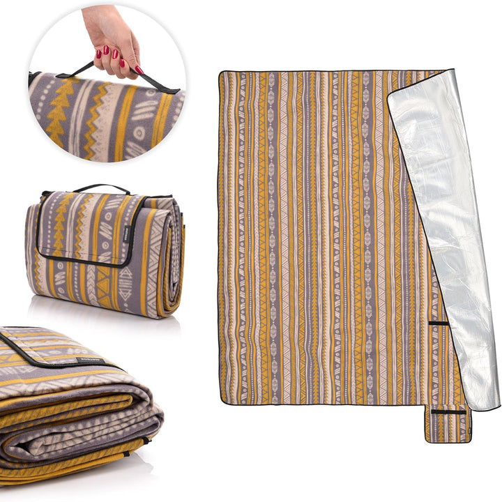 meteor Extra Large Picknickdecke mit wasserdichter Unterseite XXL sanddichte campingdecke Outdoor st