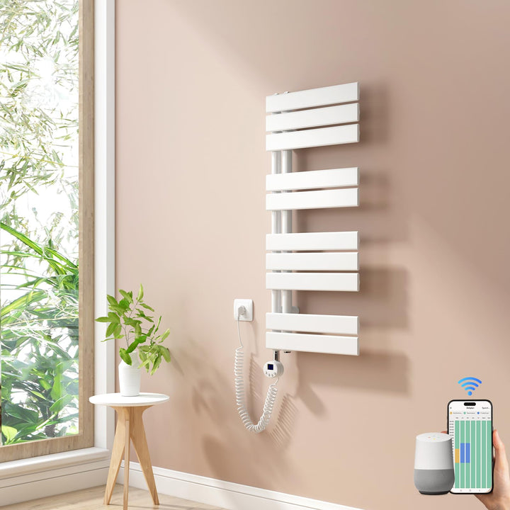 Heilmetz Badheizkörper Elektrisch Smart WiFi Handtuchheizkörper Elektrisch mit Thermostat mit Timer-