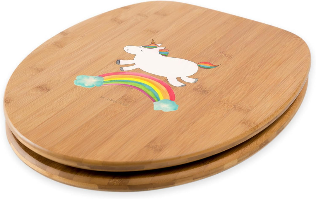 Mr. & Mrs. Panda Motiv WC Sitz Einhorn Regenbogen - Geschenk, Pegasus, Klodeckel, Einhornpower, Klob