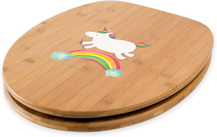 Mr. & Mrs. Panda Motiv WC Sitz Einhorn Regenbogen - Geschenk, Pegasus, Klodeckel, Einhornpower, Klob
