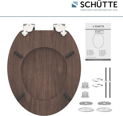 SCHÜTTE WC-Sitz MDF (Dark Wood) Dark Wood MDF, Dark Wood MDF