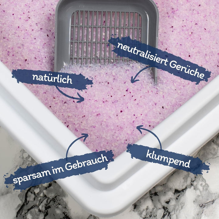 Lyra Pet® | 6 x 5 L = 30 L Lyra Power Clumping Silica Silikat Katzenstreu + 2 Spielmäuse | Stark Klu