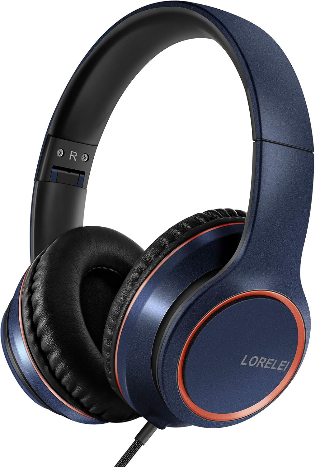 LORELEI X8 Over-Ear-Kopfhörer mit Kabel, mit Mikrofon, 1,45 m, verwicklungsfreier Nylon-Linie und 3,