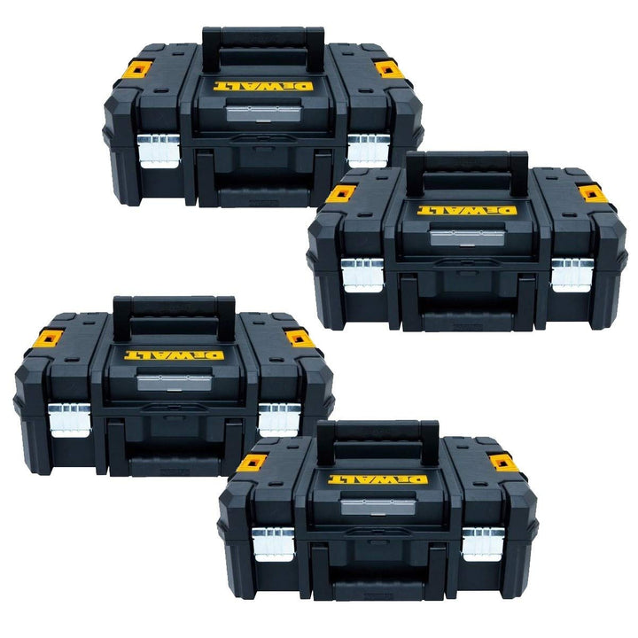 Dewalt DWST1-70703 TStak II Aufbewahrungsbox für Elektrowerkzeug, 13,5 l T-STAK Koffer, 4 Stück
