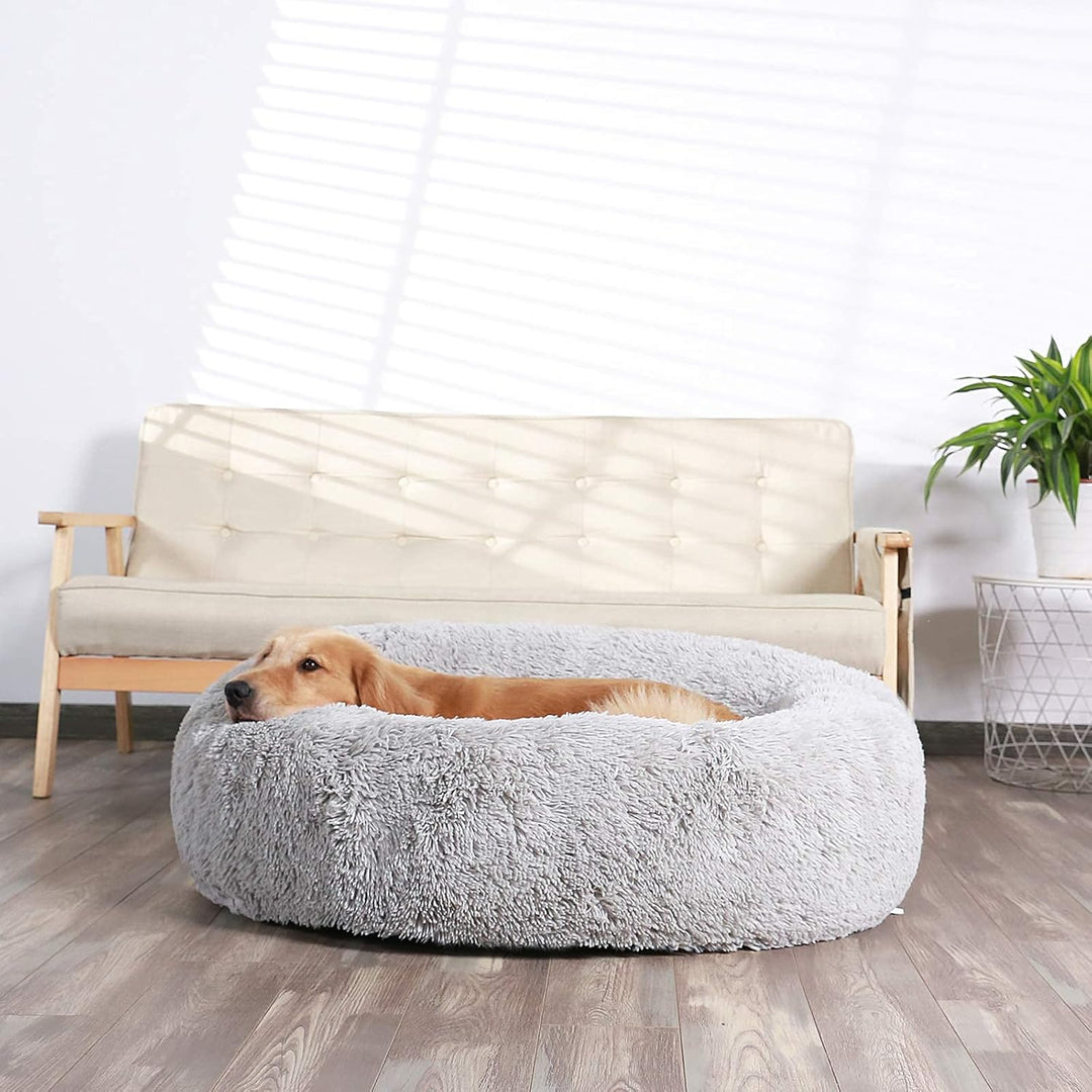 HACHIKITTY Beruhigendes Donut-Bett für grosse Hunde, für den Innenbereich, Grösse XL, 91,4 cm, X-Lar