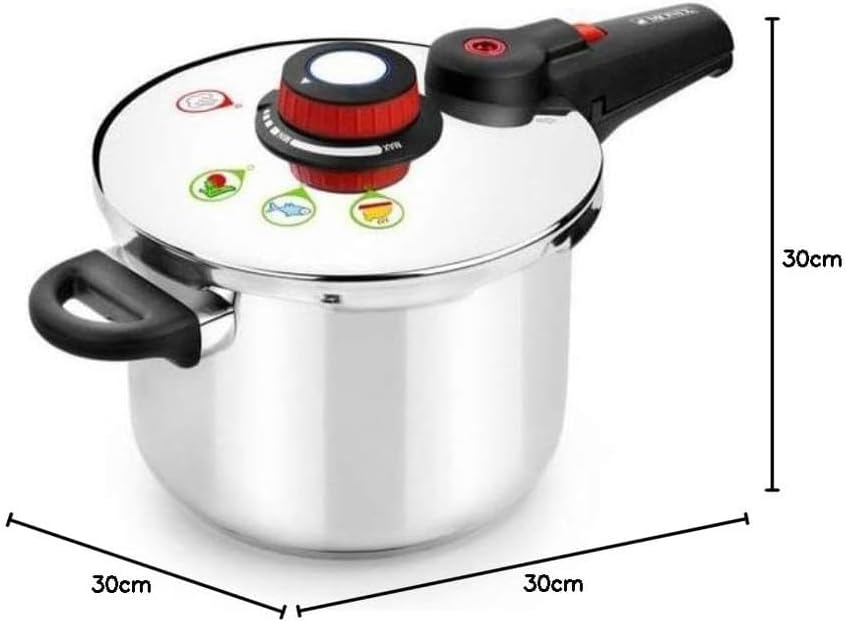 Monix Selecta Duo Set Schnellkochtöpfe 4 und 6 Liter mit Lebensmittelauswahlsystem und automatischem