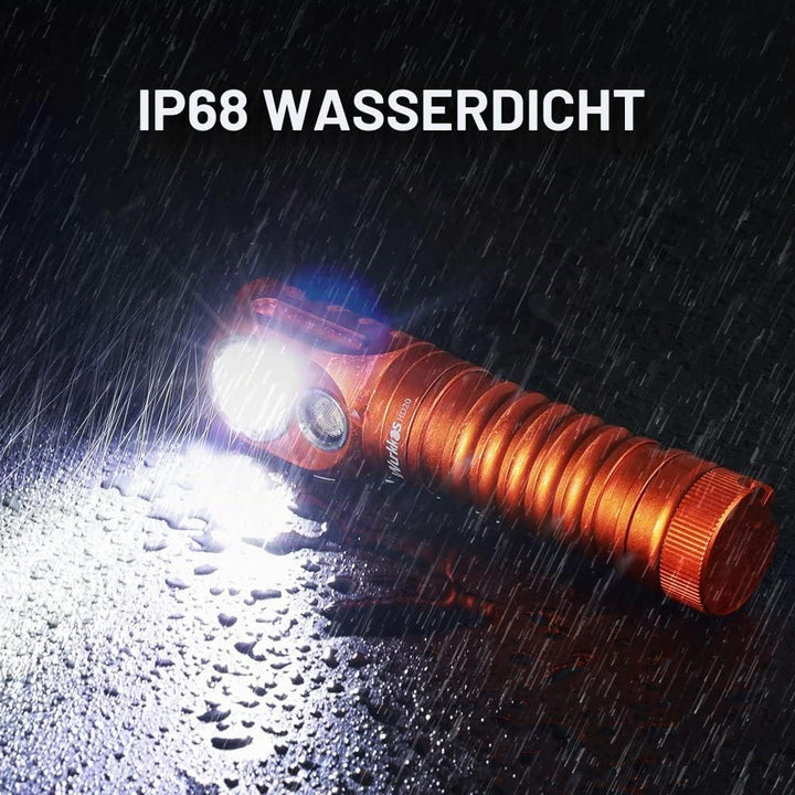 Wurkkos orange stirnlampe wiederaufladbare led taschenlampe 2000lm Hd20-or, Hd20-or