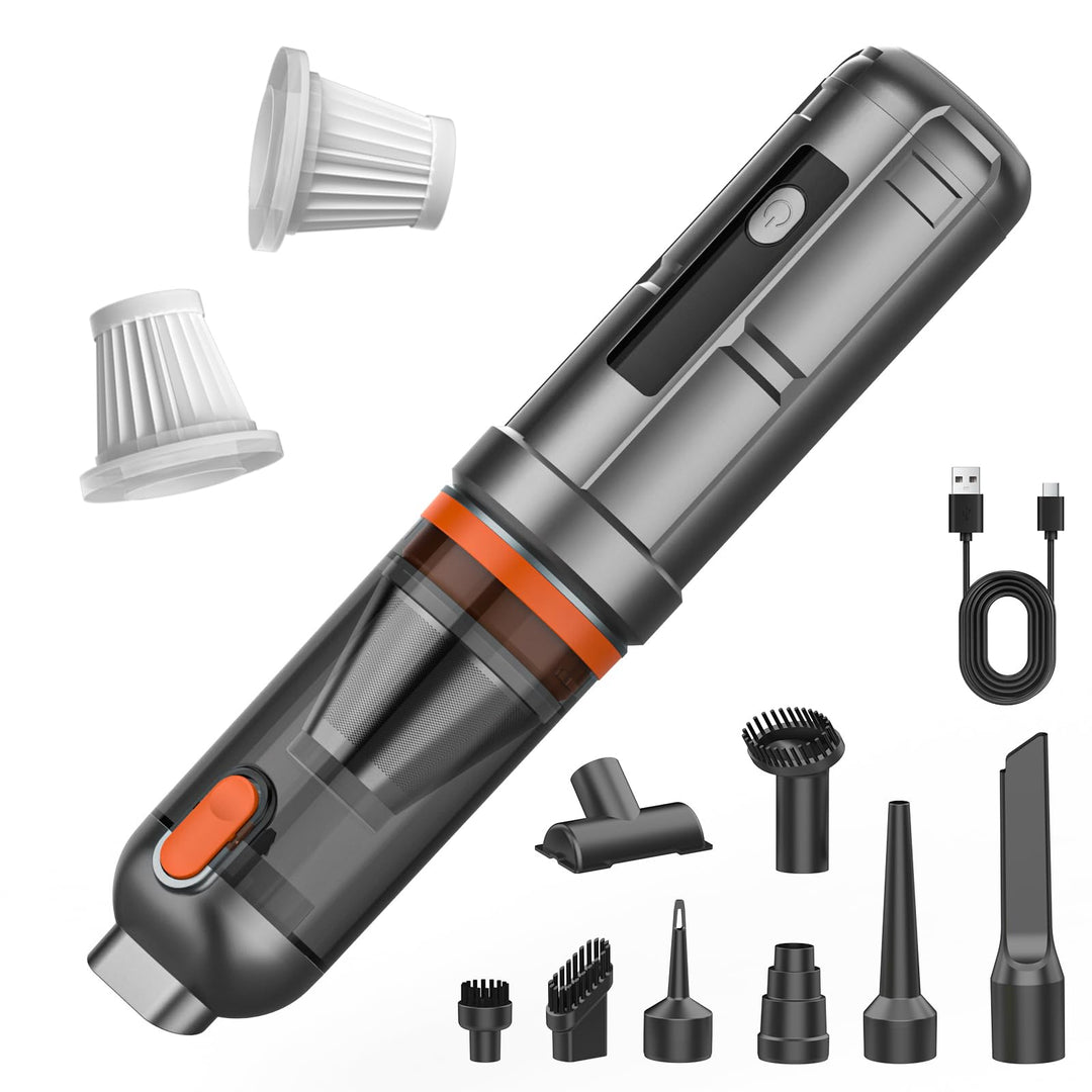 Handstaubsauger, 16000Pa Akku Autostaubsauger mit Bürstenlosem Motor, 3-Stufen Mini Staubsauger mit