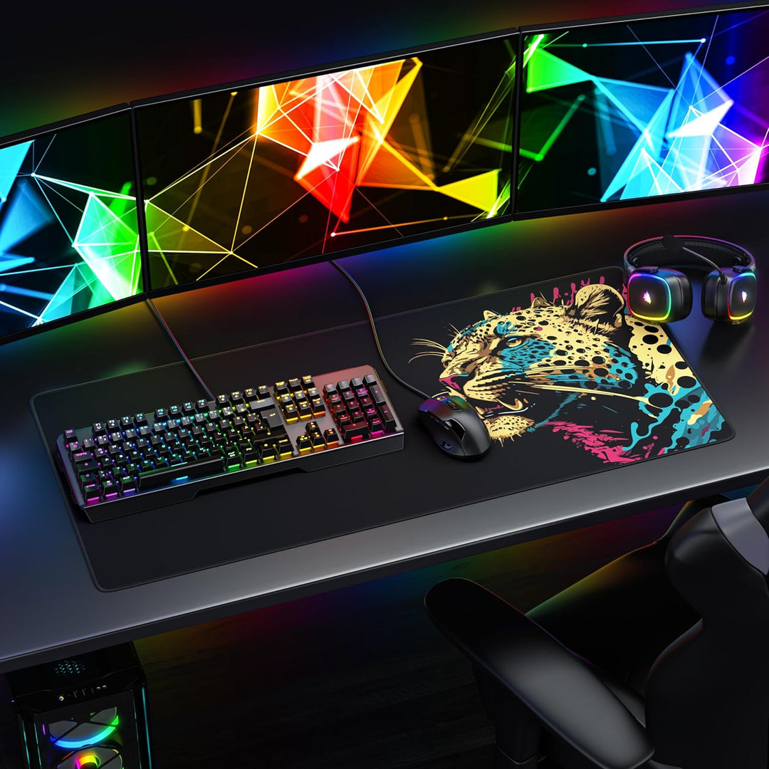 CSL-Computer TITANWOLF - XXL Speed Gaming Mauspad 900 x 400mm - XXL Mousepad - Tischunterlage Large