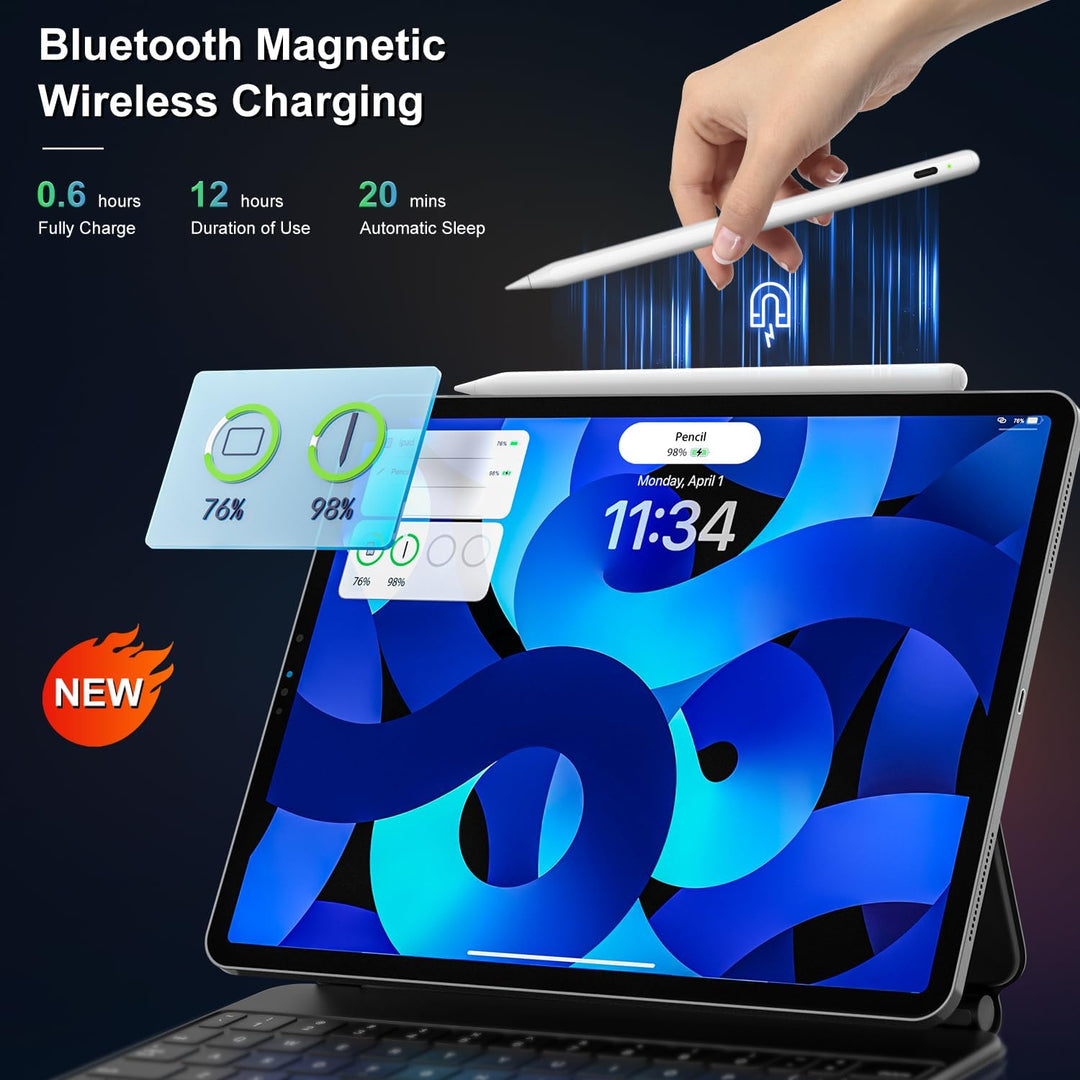 iPencil 2. Generation für iPad (2018-2023), Magnetische drahtlose Aufladung Stift für iPad Mit Handf