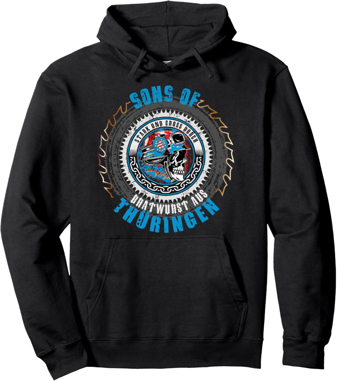 Sons of Thüringen Heimat Freiheit Ausfahrt Strasse Motorrad Pullover Hoodie