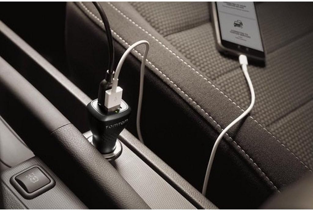 TomTom 9UUC.001.26 High Speed-Doppelladegerät (2.500 mA, 2-fach USB) Schwarz Doppelladegerät (High S