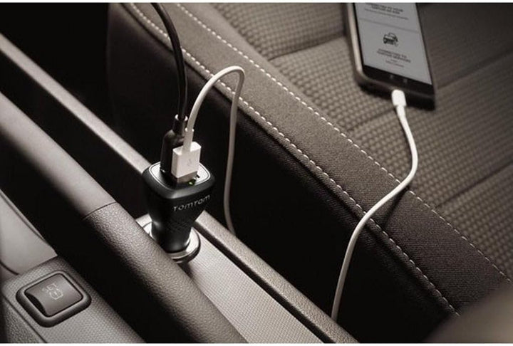 TomTom 9UUC.001.26 High Speed-Doppelladegerät (2.500 mA, 2-fach USB) Schwarz Doppelladegerät (High S