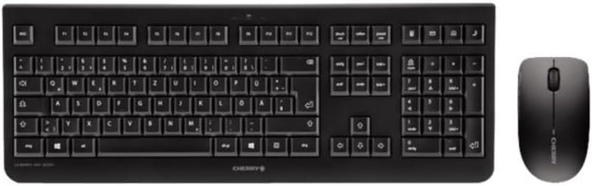 CHERRY DW 3000, Kabelloses Tastatur-Maus-Set, Ungarisches Layout (QWERTZ), 2,4 GHz Funk, Flaches Des