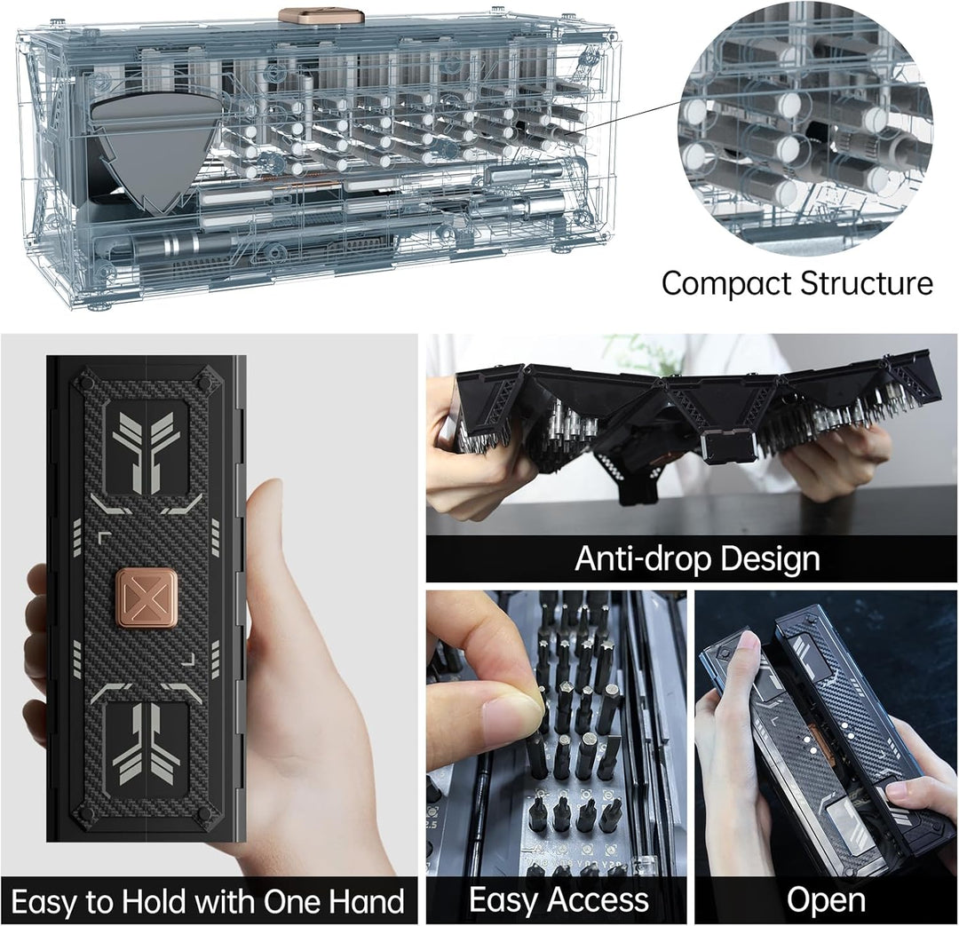 JAKEMY 180 in 1 Precision Mechanic Screwdriver Set Repair Tool with Screw Extractor Set for Laptop,i