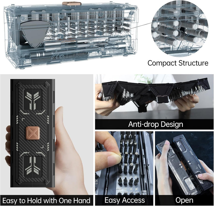JAKEMY 180 in 1 Precision Mechanic Screwdriver Set Repair Tool with Screw Extractor Set for Laptop,i
