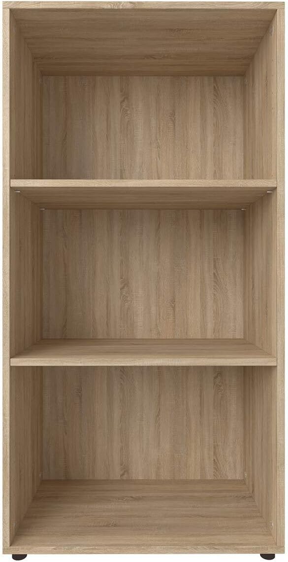 möbelando Regal Büroregal Standregal Beistellregal Holzregal Bücherregal Trio 3" Sonoma/Eiche Sonoma