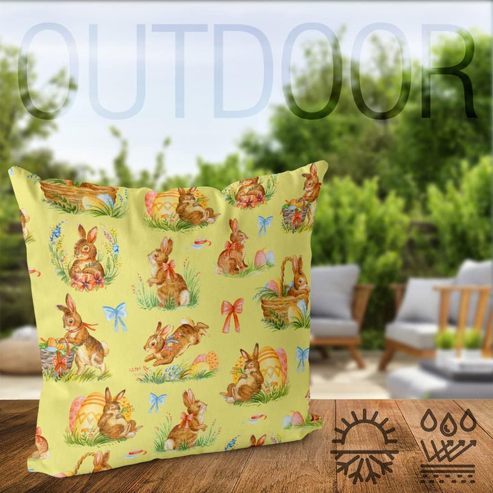 VOID Osterhasen Eier Körbe 70x70 Kissenhülle Polyester Zierkissen Couchkissen Ostern Osterdeko Deko