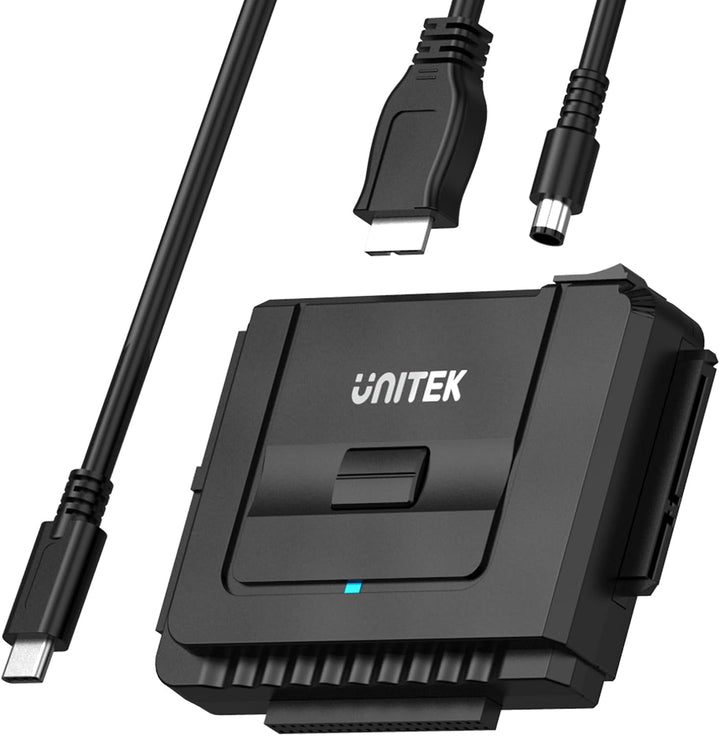 UNITEK SATA IDE zu USB C Festplattenadapter Konverter für universelle 2,5'' 3,5'' HDD/SSD Externe Fe
