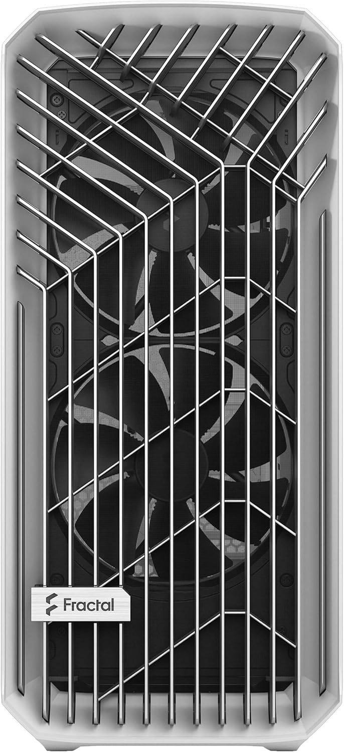 Fractal Design Torrent White - Clear Tint Tempered Glass Side Panel - Open Grille for Maximum air In