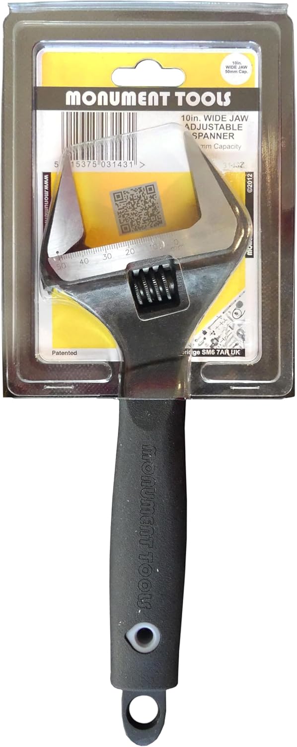 Monument 3143Z Wide Jaw Adjustable Wrench 250mm (10in) 50mm, 1