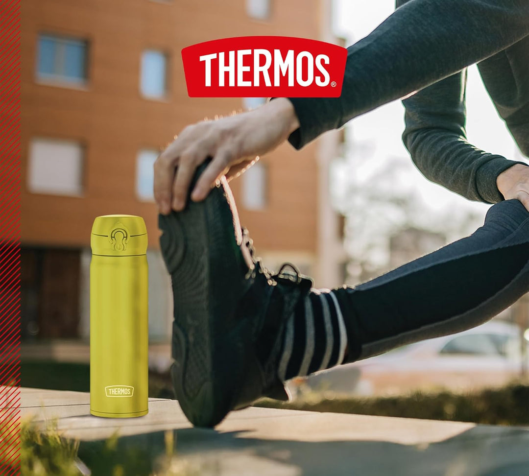 THERMOS ULTRALIGHT BOTTLE 0,75l, glowing green mat, Thermosflasche aus Edelstahl, 10 heiss / 20 h ka