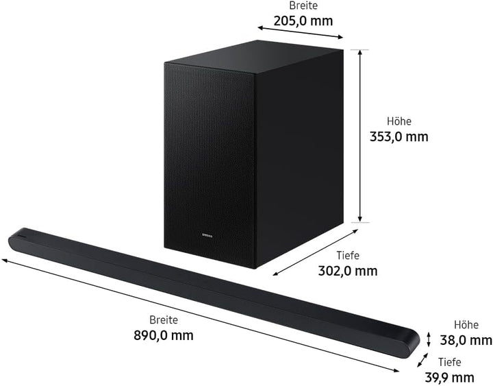 Samsung HW-S710GD 3.1-Kanal Ultra Slim Soundbar für TV-Geräte, Bluetooth-Lautsprecher mit ultraschla