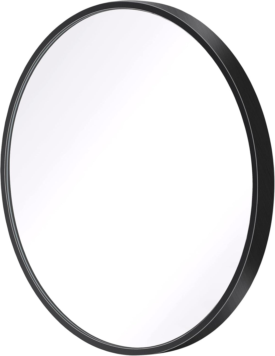 Dripex Rund Wandspiegel 40cm mit Aluminiumrahmen,dekorativer HD Wandspiegel Schminkspiegel für Badzi