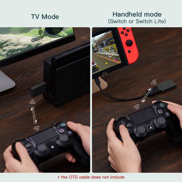 8bitdo Wireless USB Adapter 2, Bluetooth Adapter für Switch, PC, PS Classic, Android, macOS, Raspber
