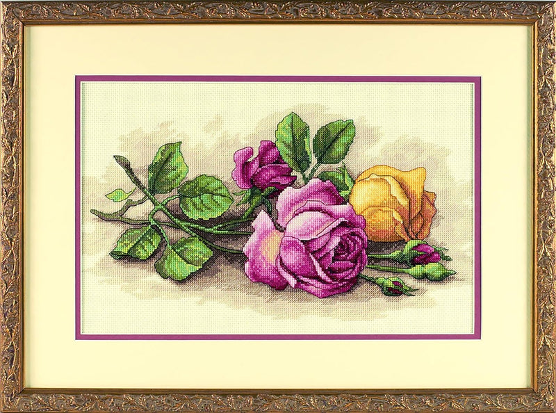 Dimensions – Kreuzstich-Set mit Zahlenangaben – Rose Cuttings – 13720 – Handarbeit für Erwachsene –