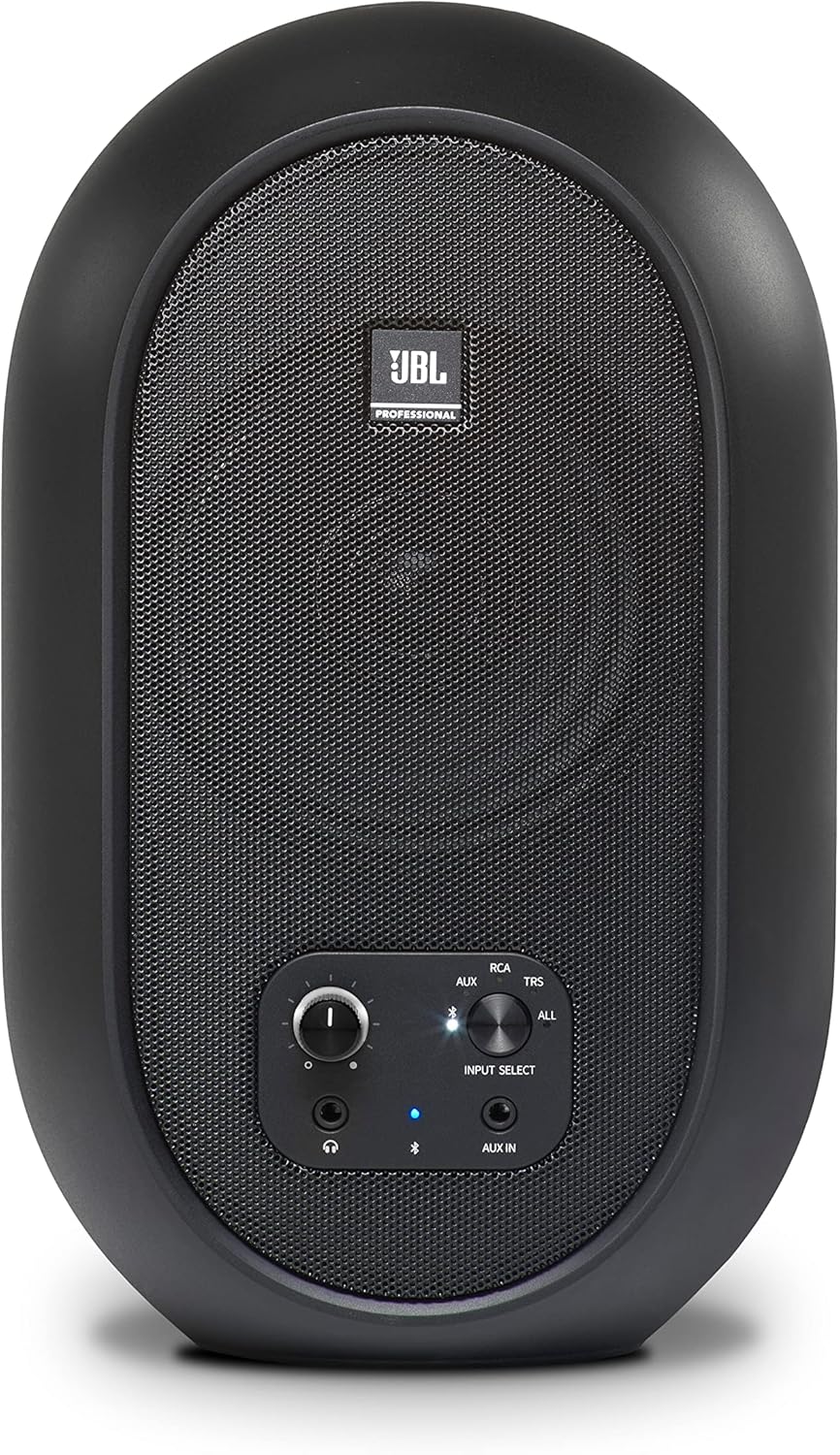 JBL 1 Serie 104 Kompakte, aktive Desktop-Referenzlautsprecher mit Bluetooth (paarweise verkauft) 1 S