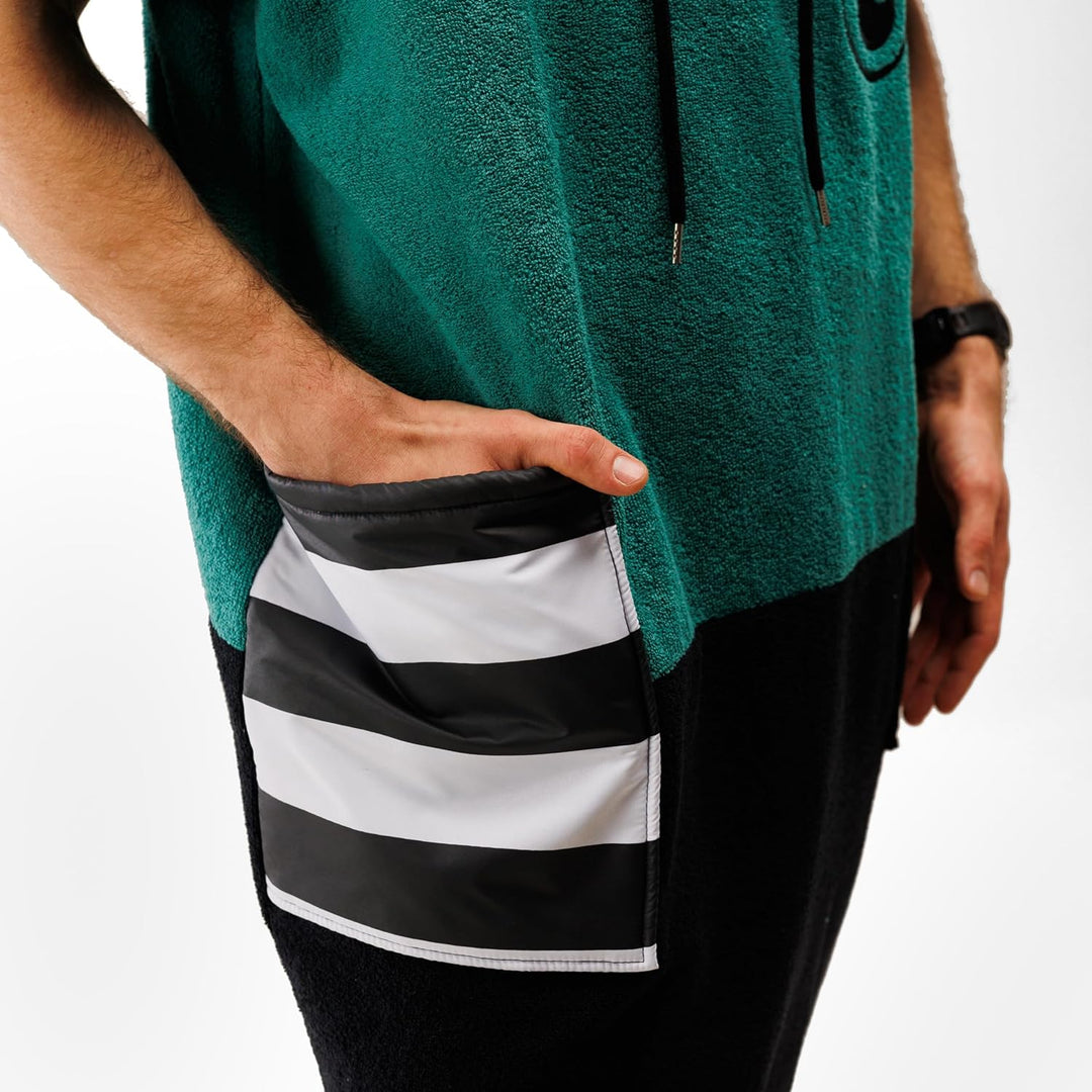 WAVE HAWAII Poncho Faro Surfponcho 100% Baumwolle für Körpergrössen von 160-190 cm Umkleidehilfe für