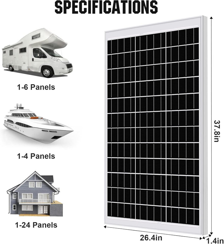 DCHOSE Solar Brunnenpumpen Set mit Batterie Backup, 12V Edelstahl-Wasserpumpe + 120W Solarpanel-Set