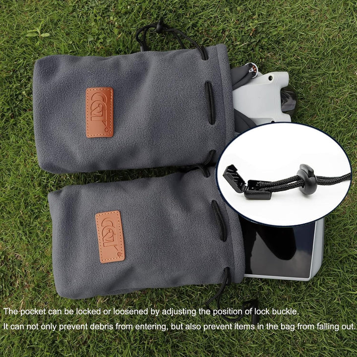 Gdraco Mini3 Tragetasche Kompakter Case Flanell-Tasche Drohnenzubehör 2 Taschen + 1 Propellerhalter,