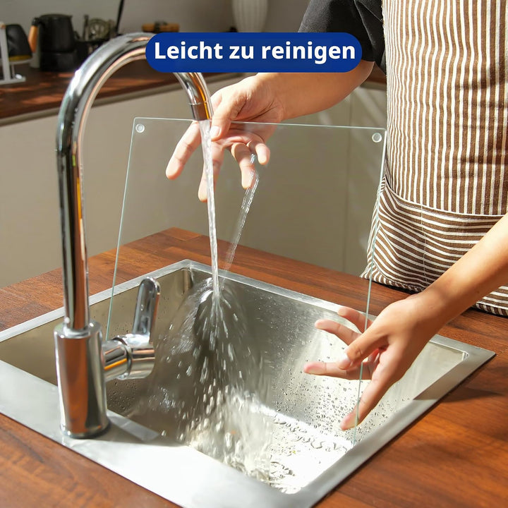 Schneidebrett Glas - Premium Gehärtetes Glas Schneidebrett (40x30 cm), Robuste und Klare Arbeitsplat