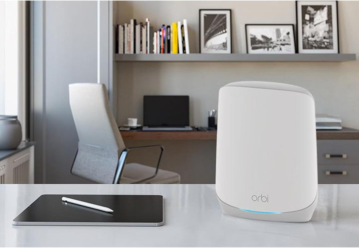 NETGEAR Orbi RBK763S WiFi 6 Mesh WLAN System (5400 MBit/s Geschwindigkeit, TriBand WiFi 6 Router + 2