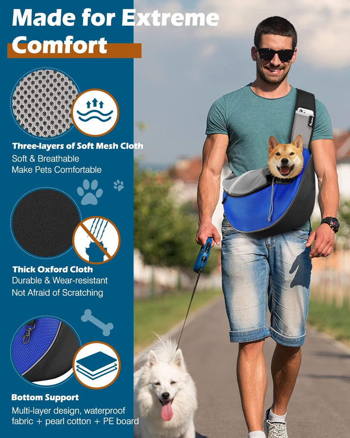 Pawaboo Haustier-Hundetragetasche, Freihändige, Atmungsaktive Mesh-Welpentragetasche, Hundetragetasc