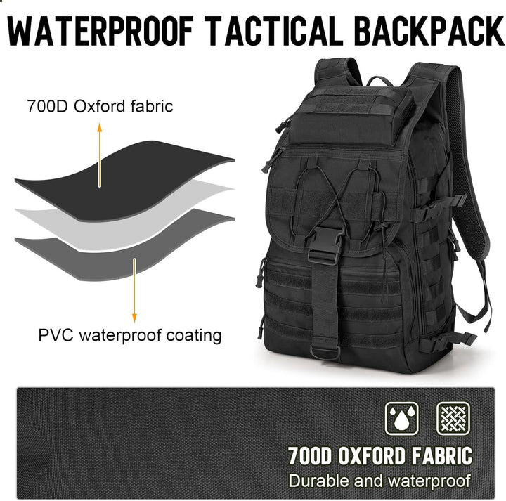 SHANNA Militärrucksack 35L/50L Armee Rucksack Molle, Hohe Kapazität Trekkingrucksack Wanderrucksäcke