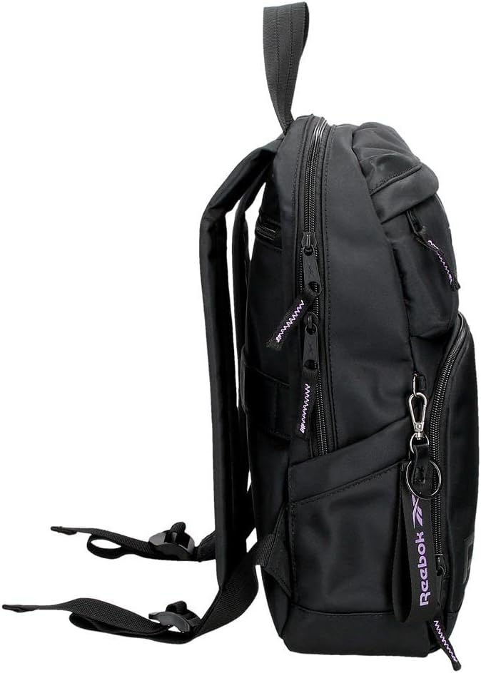 Reebok Linden Umhängetasche Schwarz 21,5x15x5 cm Polyester Bandolera Schwarz, Bandolera Schwarz