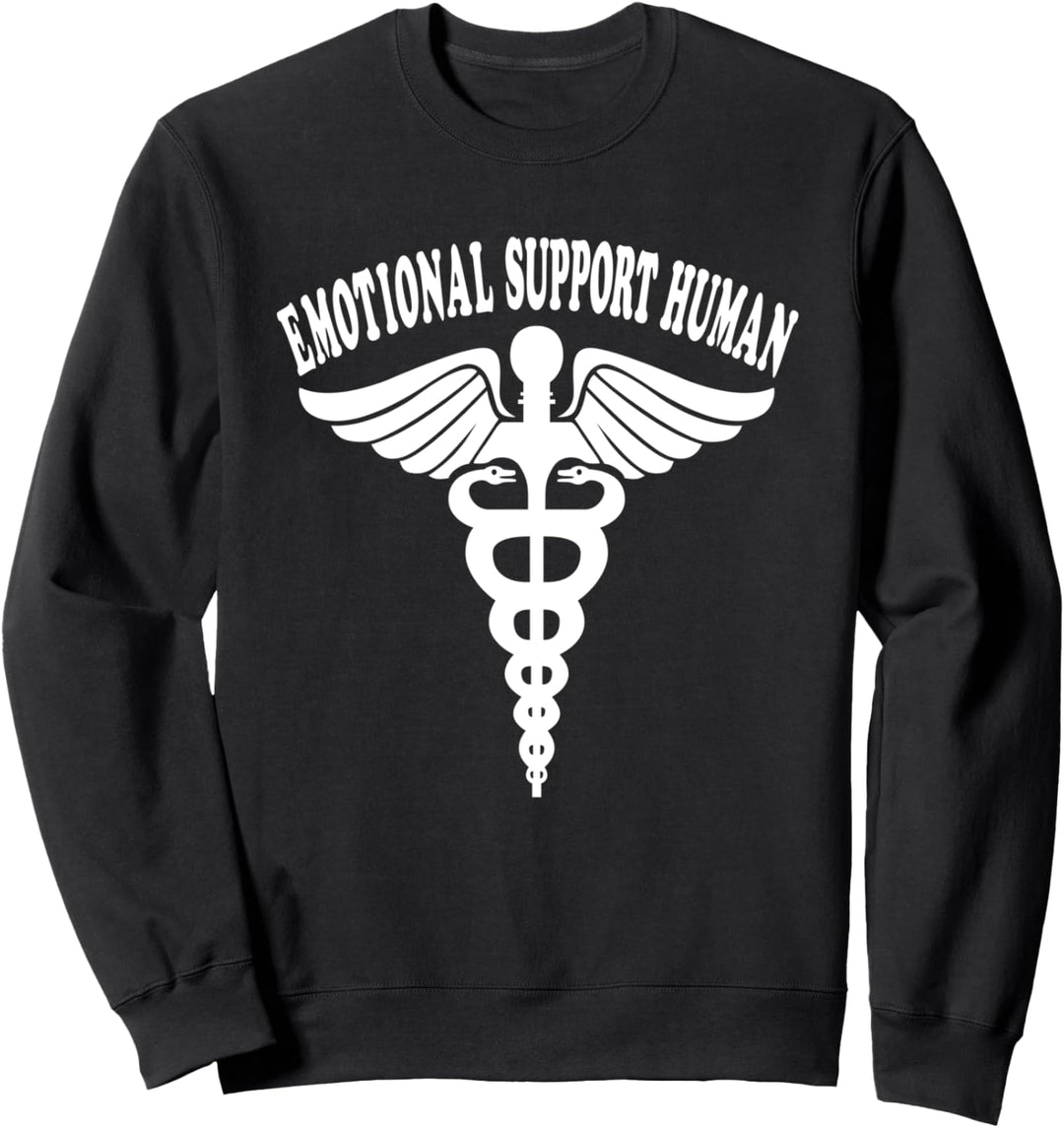 Emotional Support Human Service Dog Joke Service People Sweatshirt
