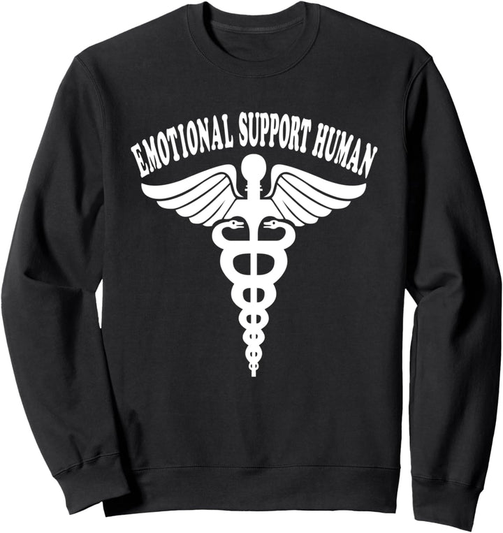 Emotional Support Human Service Dog Joke Service People Sweatshirt