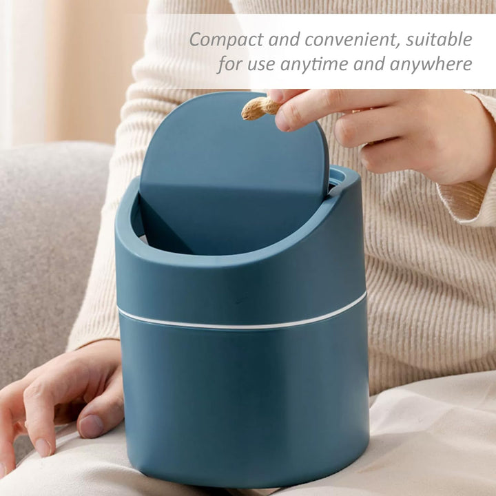 2 Stück Kleiner Mülleimer Mit Deckel, Mülleimer Mit Deckel Für Schlafzimmer, Mini-Schreibtisch-Mülle