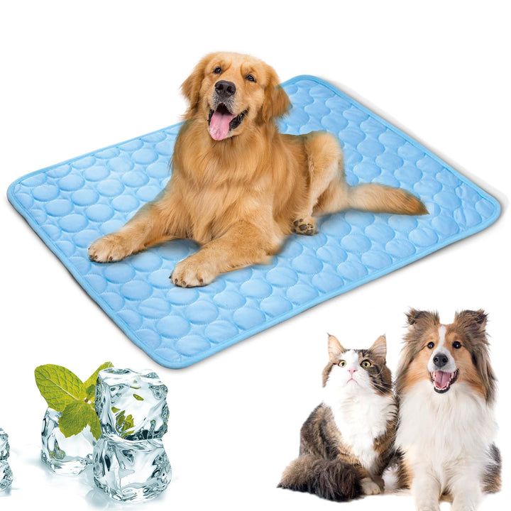 Kühlmatte Hunde 100 * 70cm Pet Cooling Mat Selbstkühlende Kühldecke Hund für Katzen und Hunde Selbst