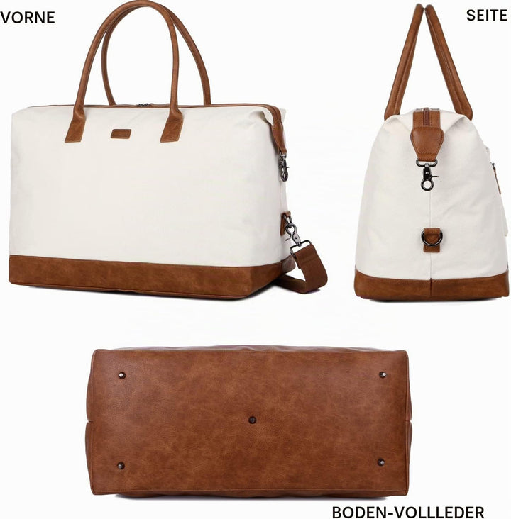 BAOSHA Damen Canvas Weekender Reise Sport Seesack Handgepäck Reisetasche Grosse Krankenhaustasche mi