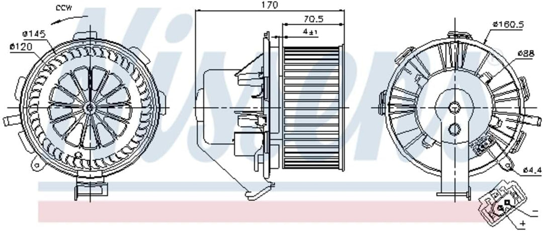 Nissens Elektromotor Gebläsemotor für Innenraumgebläse 87105