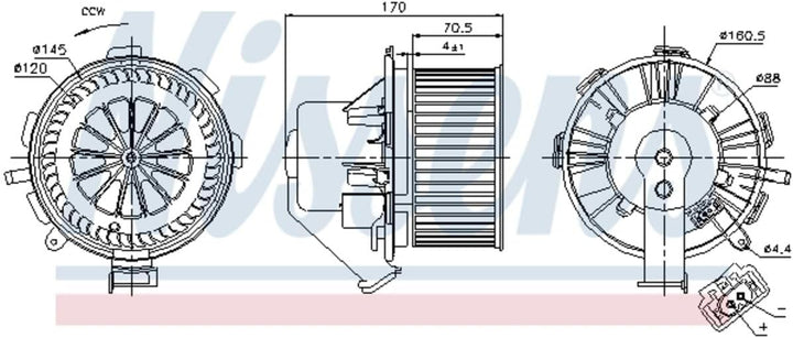 Nissens Elektromotor Gebläsemotor für Innenraumgebläse 87105
