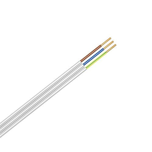 WITTKOWARE NYIF-J Stegleitung (flaches Elektrokabel), 3G1,5mm², 3,8x18mm, Kabellänge 50m 3G1,5mm², 3