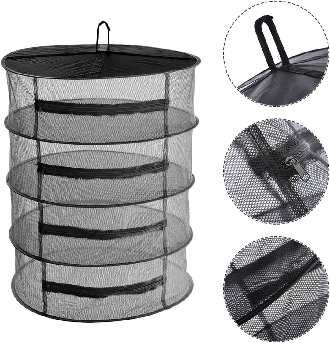 Trockennetz Kräuter | 4-lagiges Kräutertrockner Hängend | Trockennetz Drying Rack | Faltbar Kräuter